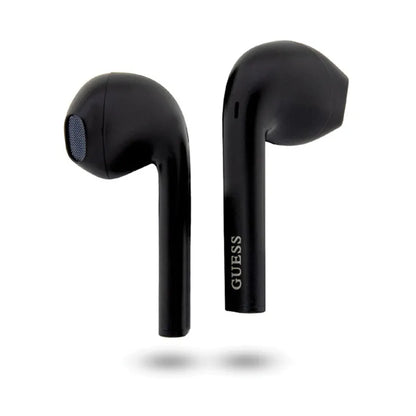Guess True Wireless Script Logo BT5.3 - TWS ausinės + įkrovimo dėklas (juoda)