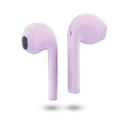Guess True Wireless Script Logo BT5.3 - TWS ausinės + įkrovimo dėklas (violetinė)