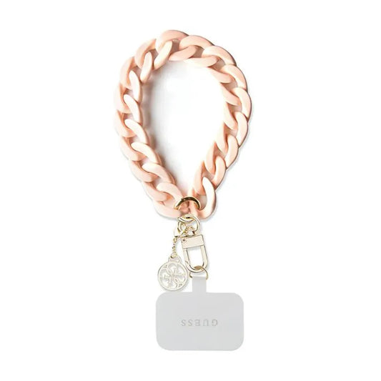 Guess Universal Big Hand Strap Akrilo 4G pakabukas – Universalus telefono dirželis (Rožinė)