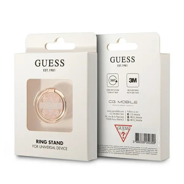 Guess žiedų stovas, rašto dizainas, auksinė spalva