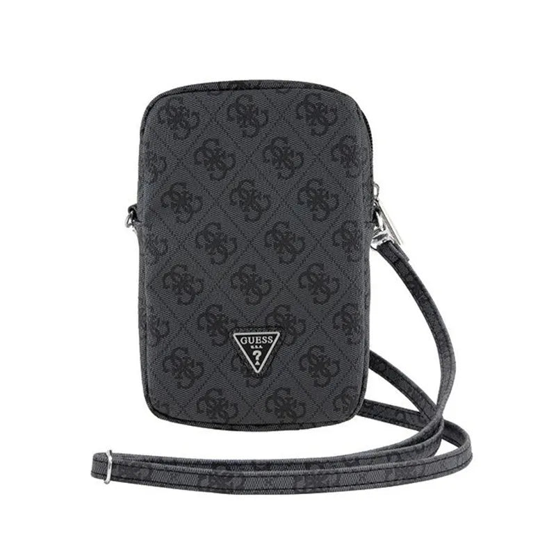Guess Zip 4G Triangle – telefono krepšys (juodas)