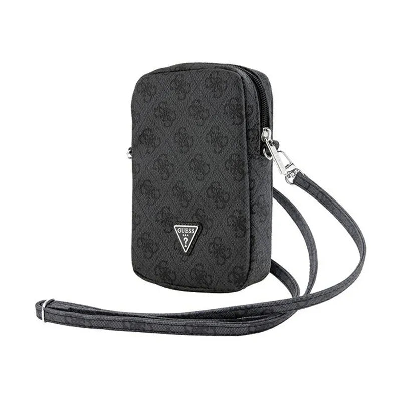 Guess Zip 4G Triangle – telefono krepšys (juodas)