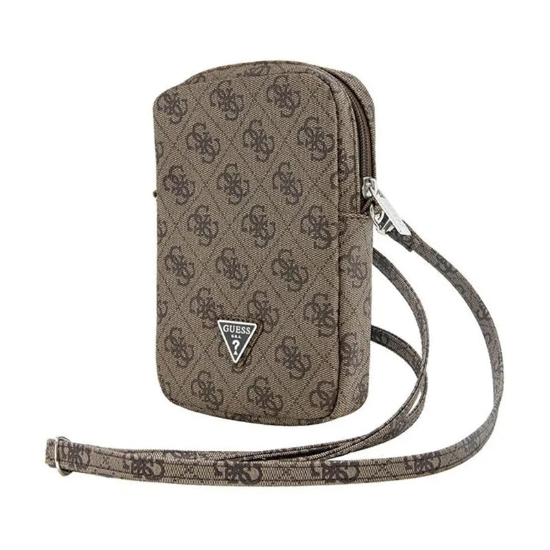 Guess Zip 4G Triangle - Telefono rankinė (ruda)