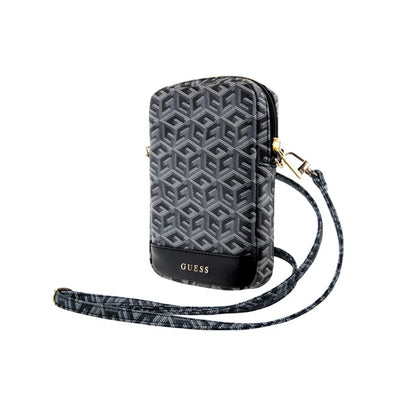 Guess Zip GCube Bottom Stripe - Telefono krepšys (juodas)