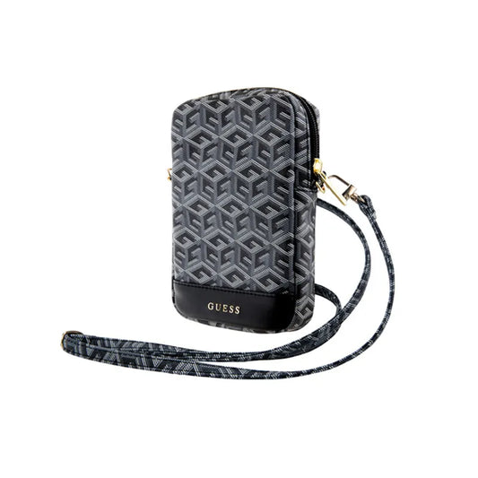 Guess Zip GCube Bottom Stripe - Telefono krepšys (juodas)