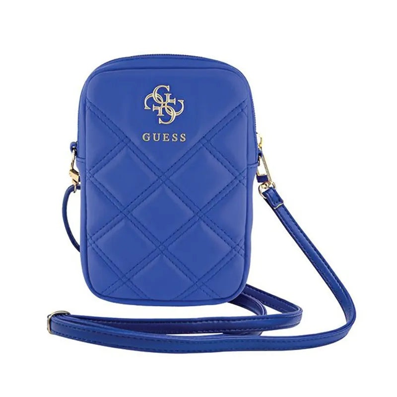 Guess Zip Quilted 4G - telefono dėklas (mėlynas)