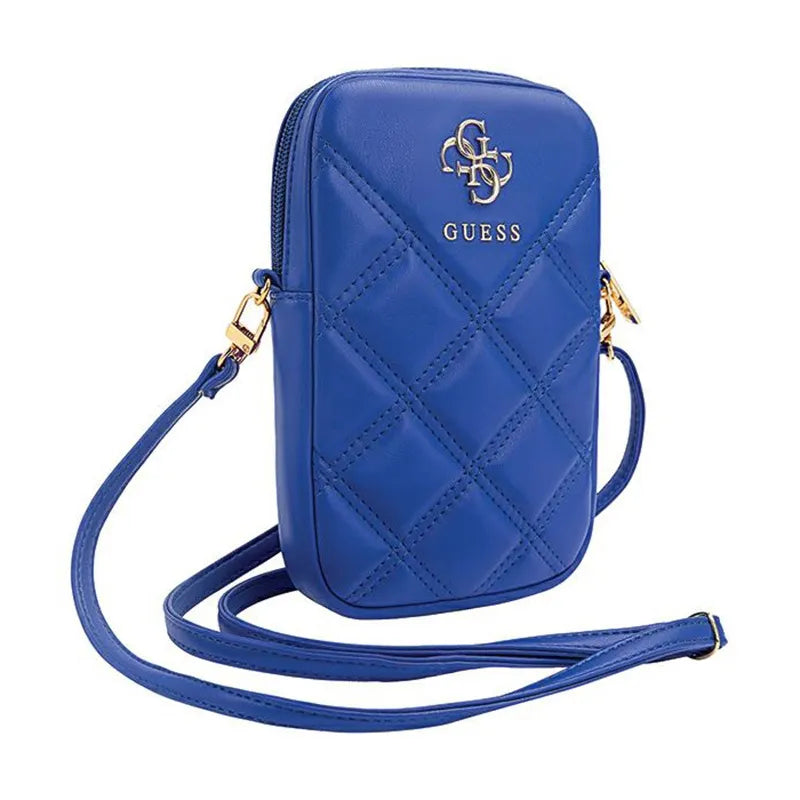Guess Zip Quilted 4G - telefono dėklas (mėlynas)
