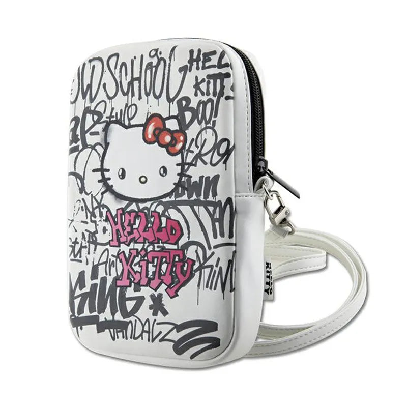 „Hello Kitty Graffiti Kitty Head“ – Kryžminė rankinė telefonui (balta)