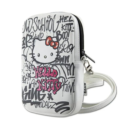 „Hello Kitty Graffiti Kitty Head“ – Kryžminė rankinė telefonui (balta)