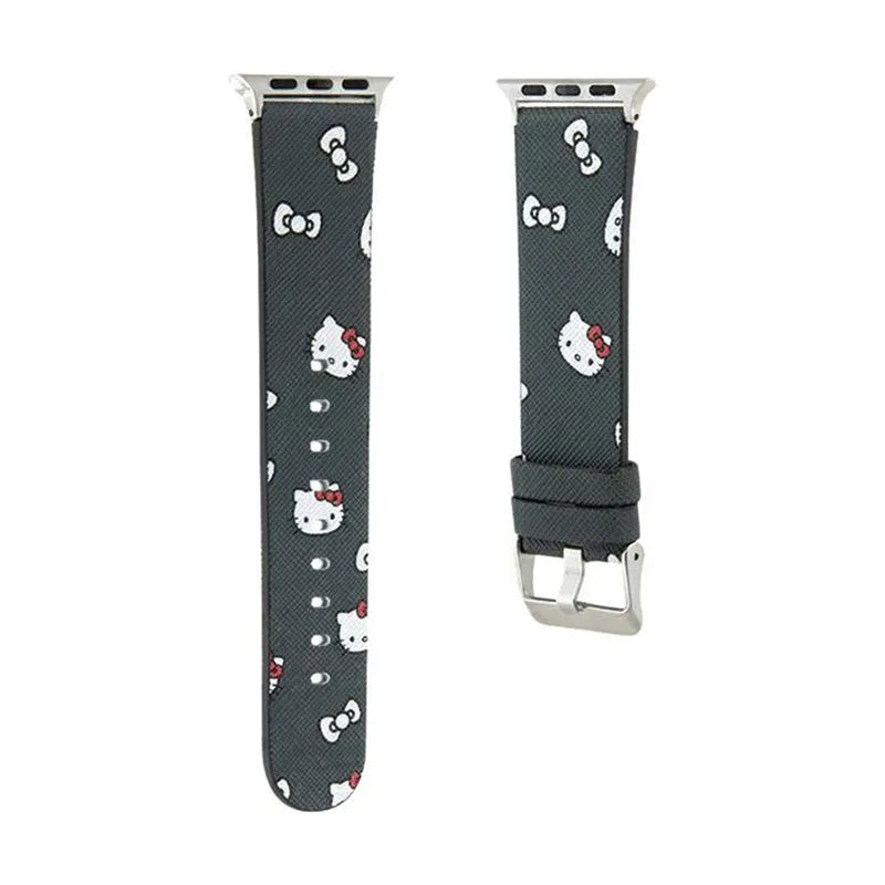 „Hello Kitty Heads & Bows“ raštas – apyrankė, skirta „Apple Watch“ 38/40/41 mm (juoda)