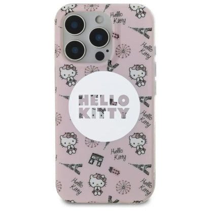 Hello Kitty IML All Over Paris MagSafe – dėklas iPhone 16 Pro (rožinis)