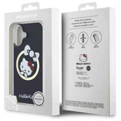 Hello Kitty IML Fun Bow MagSafe - dėklas, skirtas iPhone 16 (juodas)