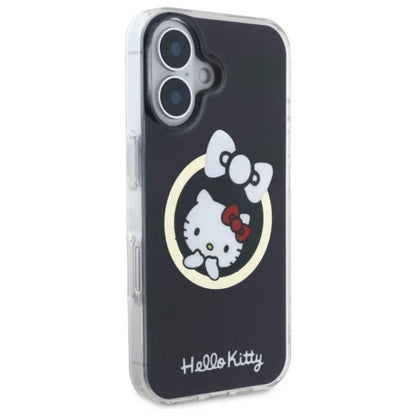 Hello Kitty IML Fun Bow MagSafe - dėklas, skirtas iPhone 16 (juodas)