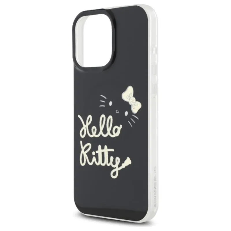 Hello Kitty IML Golden Diva MagSafe – „iPhone 16 Pro Max“ dėklas (juodas)