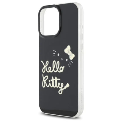 Hello Kitty IML Golden Diva MagSafe – „iPhone 16 Pro Max“ dėklas (juodas)