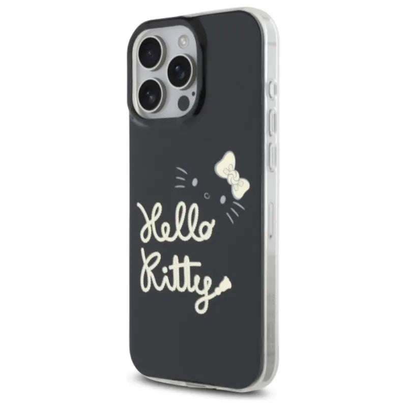 Hello Kitty IML Golden Diva MagSafe – „iPhone 16 Pro Max“ dėklas (juodas)