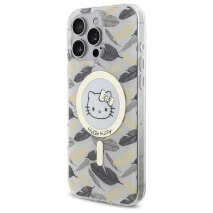Hello Kitty IML Golden Leaves MagSafe - dėklas iPhone 16 Pro Max (baltas)