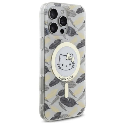Hello Kitty IML Golden Leaves MagSafe - dėklas iPhone 16 Pro Max (baltas)