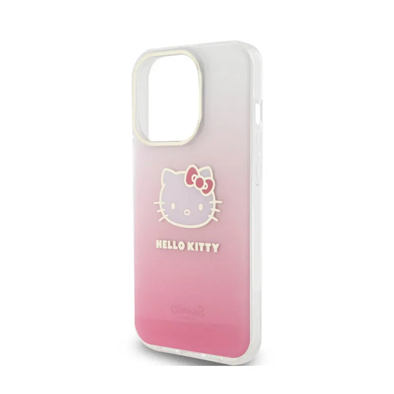 Hello Kitty IML Gradient Electrop Kitty Head – dėklas iPhone 15 Pro (rožinis)