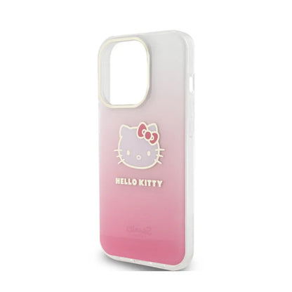 Hello Kitty IML Gradient Electrop Kitty Head – dėklas iPhone 15 Pro (rožinis)