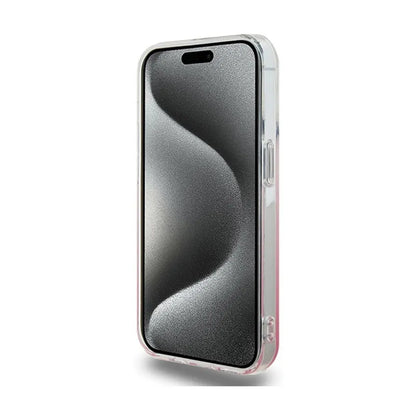 „Hello Kitty“ IML gradiento elektra dengtas „Kitty Head“ dėklas – „iPhone 15 Pro Max“ dėklas (rožinis)