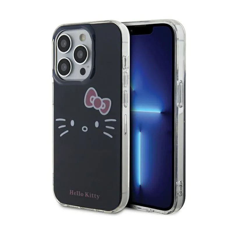 Hello Kitty IML Kitty Face – dėklas iPhone 15 Pro Max (juodas)
