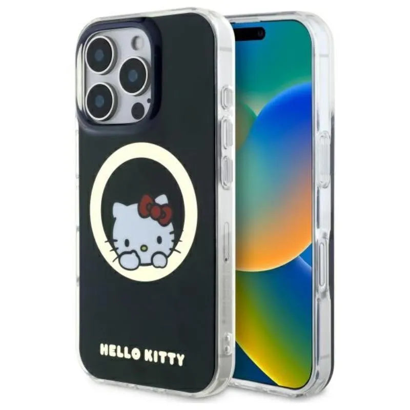 Hello Kitty IML Sweet Kitty MagSafe – dėklas iPhone 16 Pro (juodas)