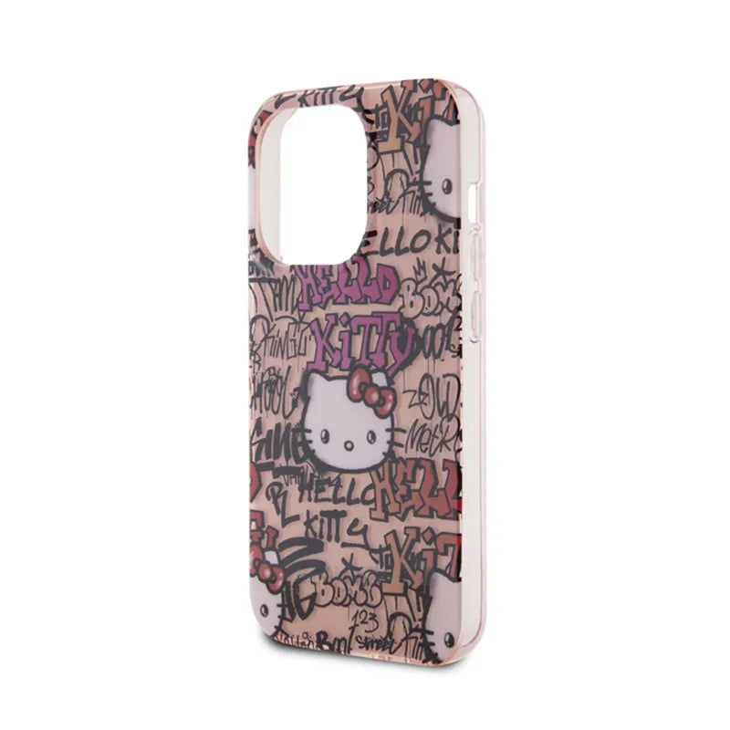 Hello Kitty IML Tags Graffiti - iPhone 14 Pro dėklas (rožinis)