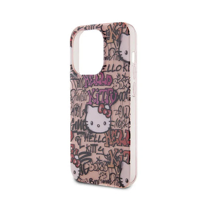 Hello Kitty IML Tags Graffiti – „iPhone 14 Pro Max“ dėklas (rožinis)