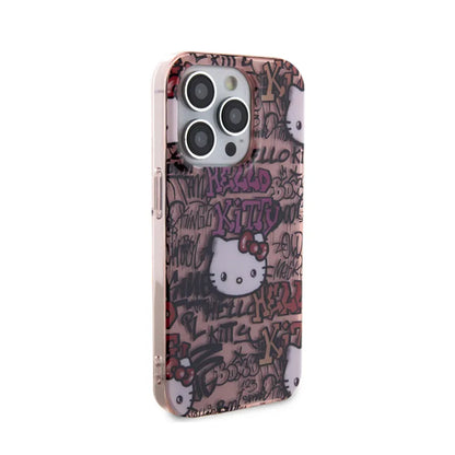 Hello Kitty IML Tags Graffiti – „iPhone 14 Pro Max“ dėklas (rožinis)