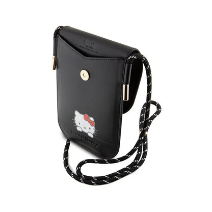 Hello Kitty Leather Daydreaming Cord – Telefono rankinė per petį (juoda)