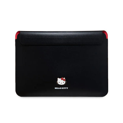 Hello Kitty PU Metalinis Logotipo Dėklas - Nešiojamojo Kompiuterio Dėklas 13" / 14" (juodas)