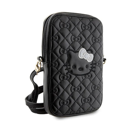 Hello Kitty Quilted Bows Strap - Krosinis krepšys telefonui (juodas)