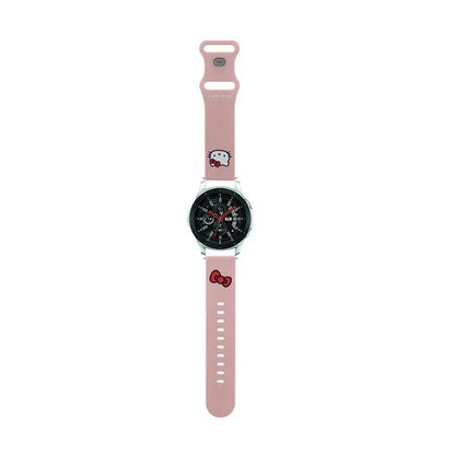 Hello Kitty Silikoninė Kitty Galva – universalus laikrodžio dirželis 22 mm (rožinis)