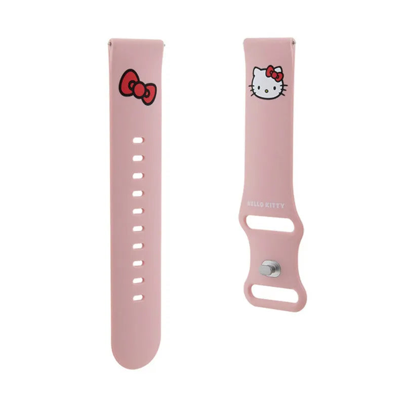 Hello Kitty Silikoninė Kitty Galva – universalus laikrodžio dirželis 22 mm (rožinis)