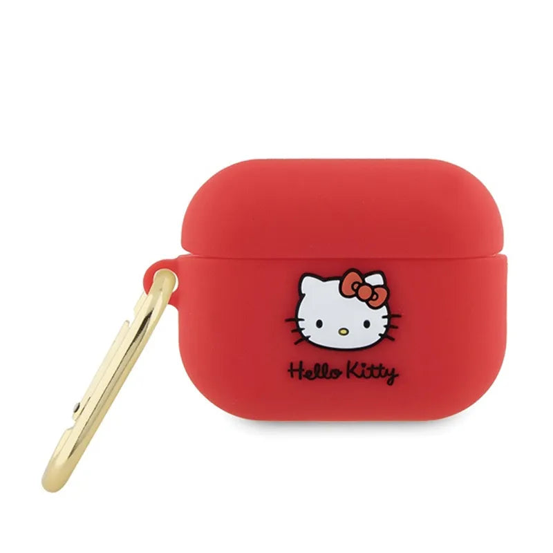 Hello Kitty silikoninis 3D „Kitty“ galvos dėklas, skirtas „AirPods Pro 2“ (fuksija)