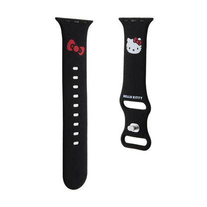 Hello Kitty silikoninis Kitty Head – dirželis Apple Watch 38/40/41 mm (juodas)