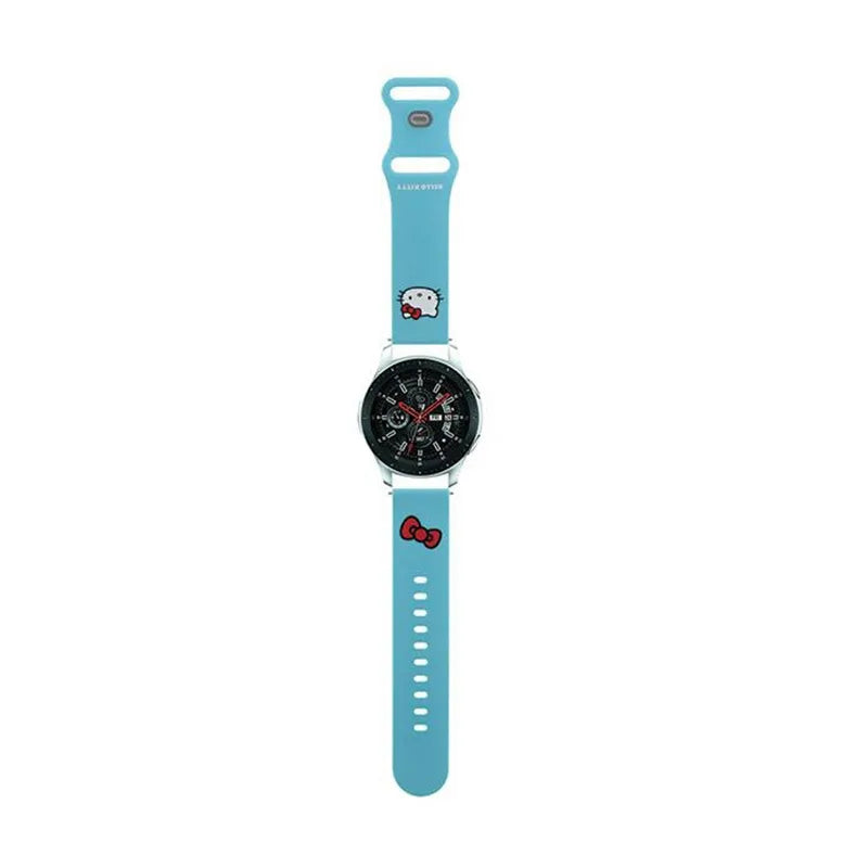 Hello Kitty Silikono Katytės Galva - Universalus dirželis išmaniajam laikrodžiui 22 mm (mėlynas)