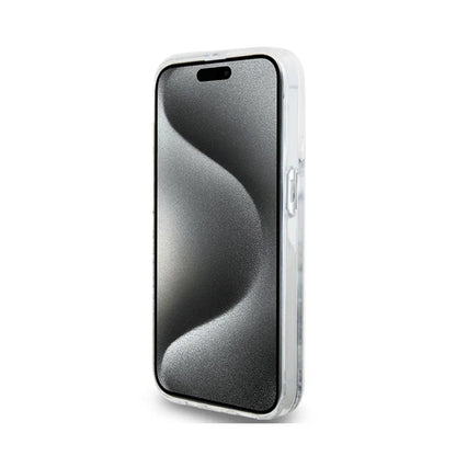 Hello Kitty skystantys blizgučiai Kitty galva – „iPhone 15 Pro“ dėklas (sidabras)