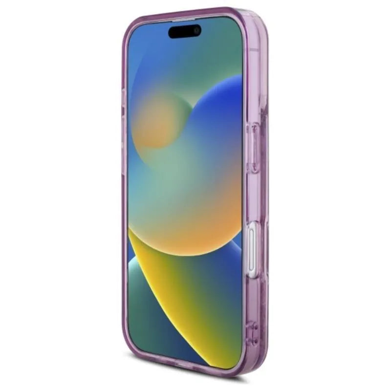 Hello Kitty skysti blizgučiai 50-ojo jubiliejaus vakarėlis – dėklas, skirtas iPhone 16 (violetinis)