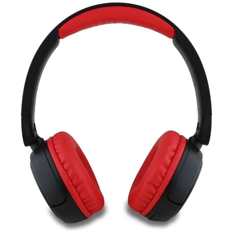 „Hello Kitty“ veido logotipas – belaidės, ausis dengiančios „Bluetooth“ ausinės V5.3 (raudonos)