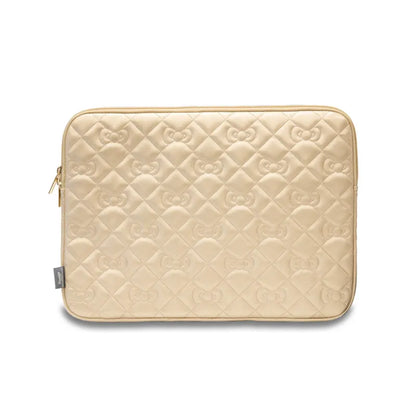 Hello Kitty Zip PU Quilted Bows Sleeve - nešiojamojo kompiuterio dėklas 13" / 14" (aukso spalvos)