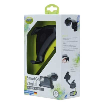 iGrip Universal Smart Grip'R x'tra Kit - Universalus automobilinis laikiklis išmaniesiems telefonams 56-81 mm pločio, 114-138 mm aukščio