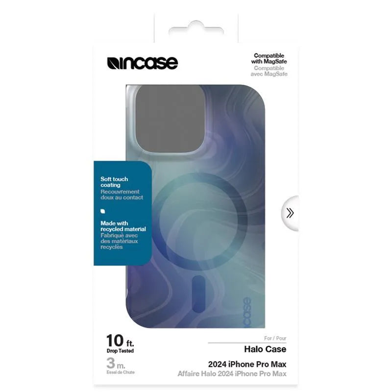 Incase Halo dėklas MagSafe – iPhone 16 Pro Max dėklas (Oil Slick Ocean)