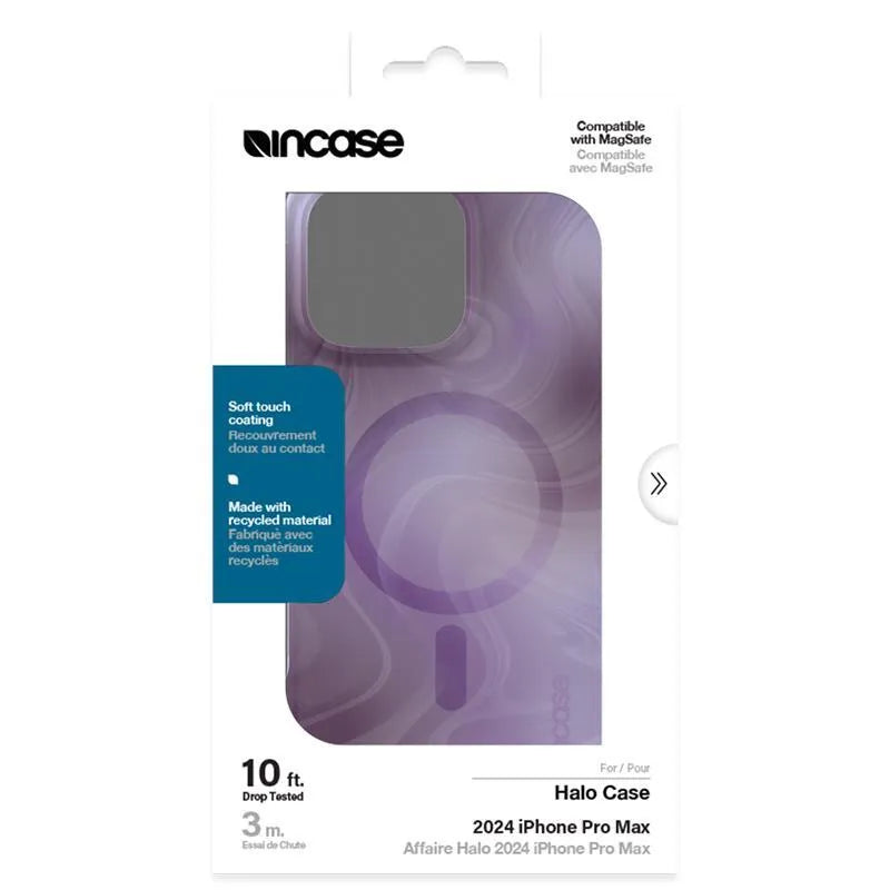 Incase Halo MagSafe dėklas – dėklas, skirtas iPhone 16 Pro Max (Oil Slick Lilac)