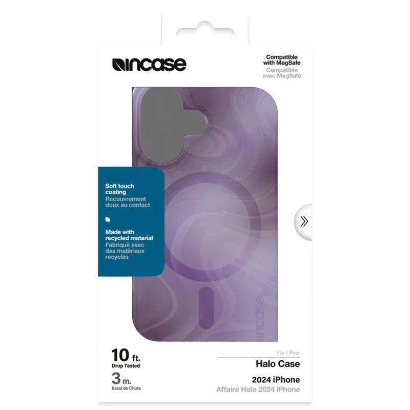 Incase Halo MagSafe dėklas – „iPhone 16“ dėklas („Oil Slick Lilac“)