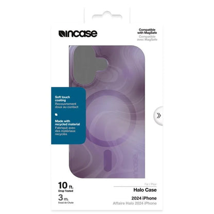 Incase Halo MagSafe dėklas – „iPhone 16“ dėklas („Oil Slick Lilac“)