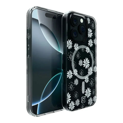 Incipio Forme MagSafe – „iPhone 16 Pro“ dėklas (sidabrinės spalvos su gėlių raštu)