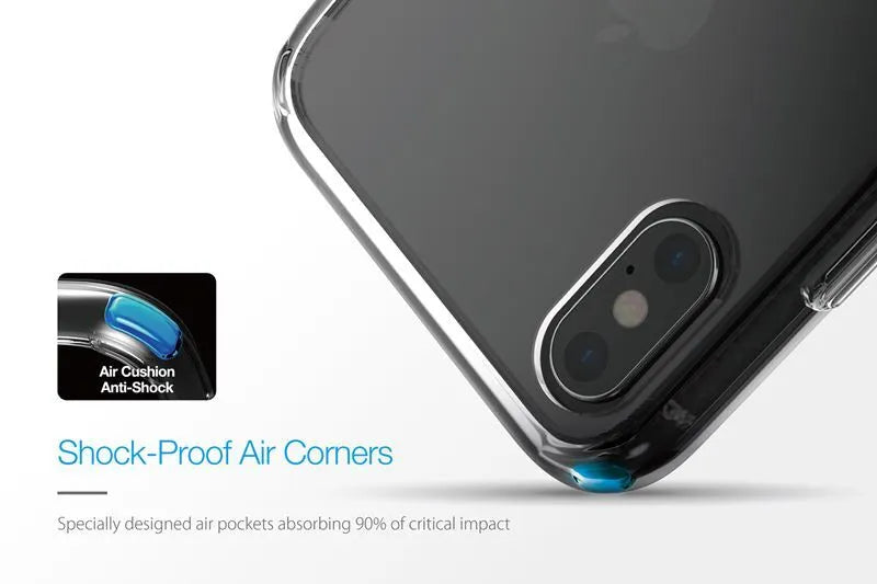 Just Mobile Tenc Air dėklas skirtas „iPhone Xs“ / „X“ (skaidri juoda)