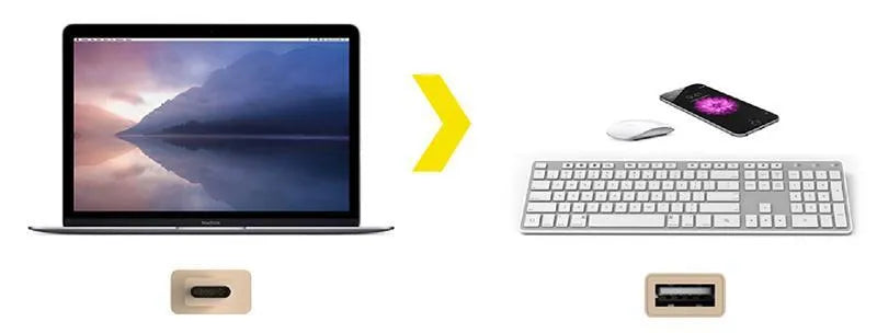 Kanex DuraBraid™ adapteris – USB-C į USB 3.0 A tipo aliuminio adapteris (auksinis)
